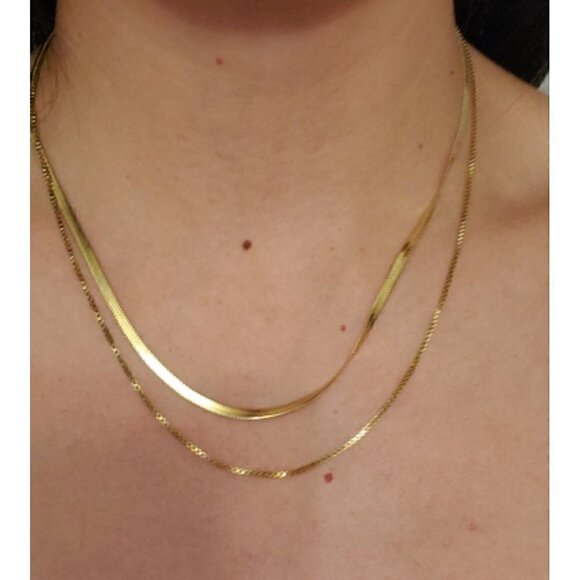 COPY - Gold Layering Double Necklace Chain NWT - Picture 3 of 4